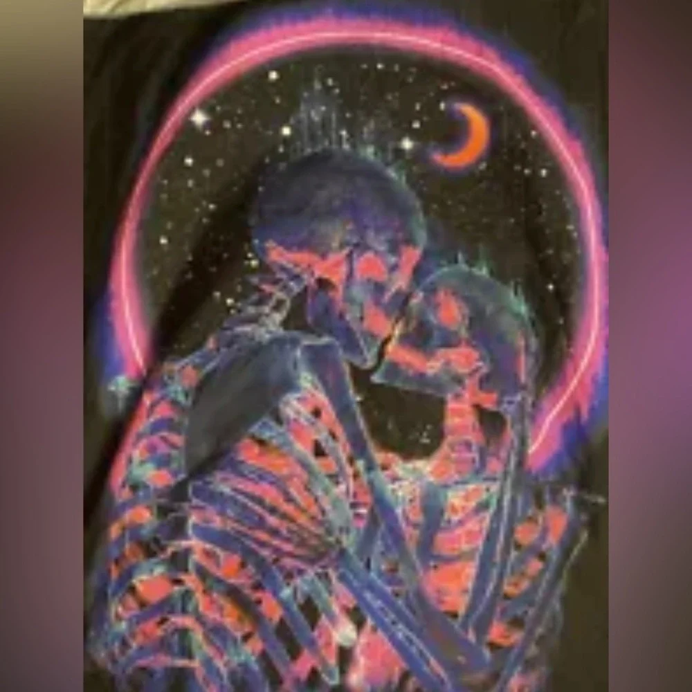 Unbranded Fluorescent Tapestry Skull Tapestry Ultraviolet Reactive Tapestry